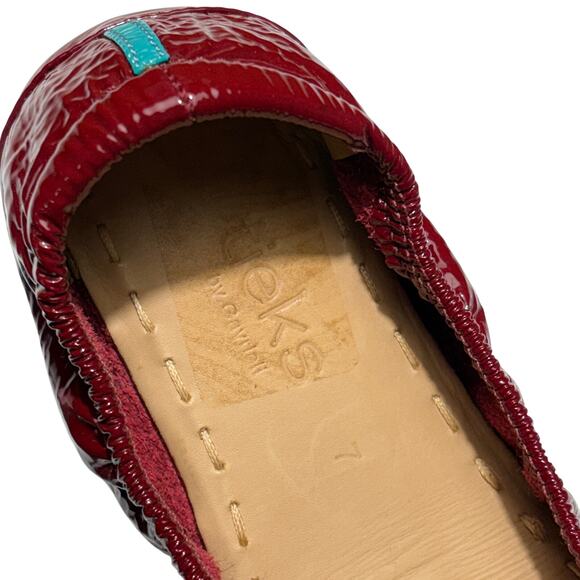 Tieks by Gavrieli RUBY RED PATENT 100% Leather Ballet Flats Shoes Size 7 $220 - Picture 9 of 14